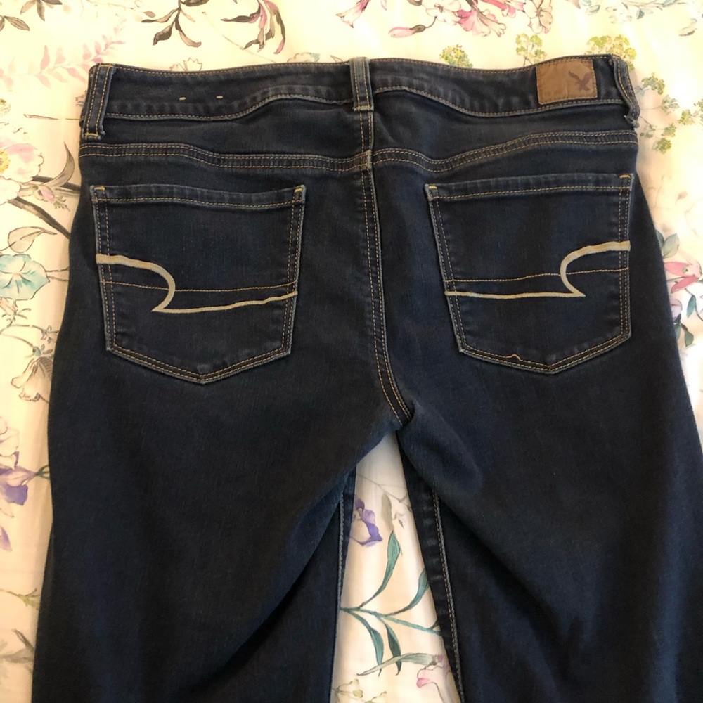 American eagle skinny jeans dark wash size 8